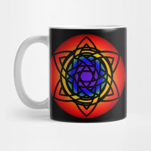 Interlaced Celtic Rainbow Star Mug